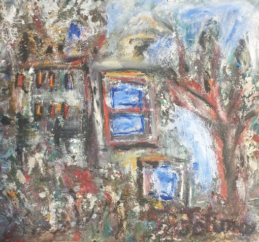 Fatima Ölbild Verwunschenes Haus 1990